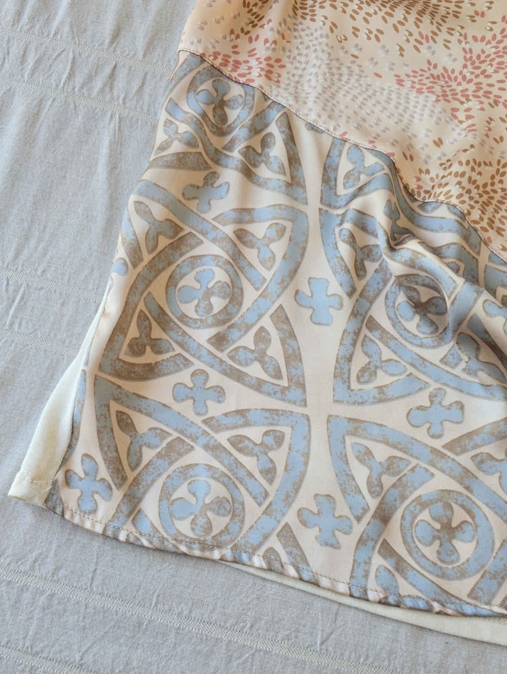 Anthropologie Tiny Jodie Peacock Patchwork Tie Front Short Sleeve Top XS - Picture 7 of 11